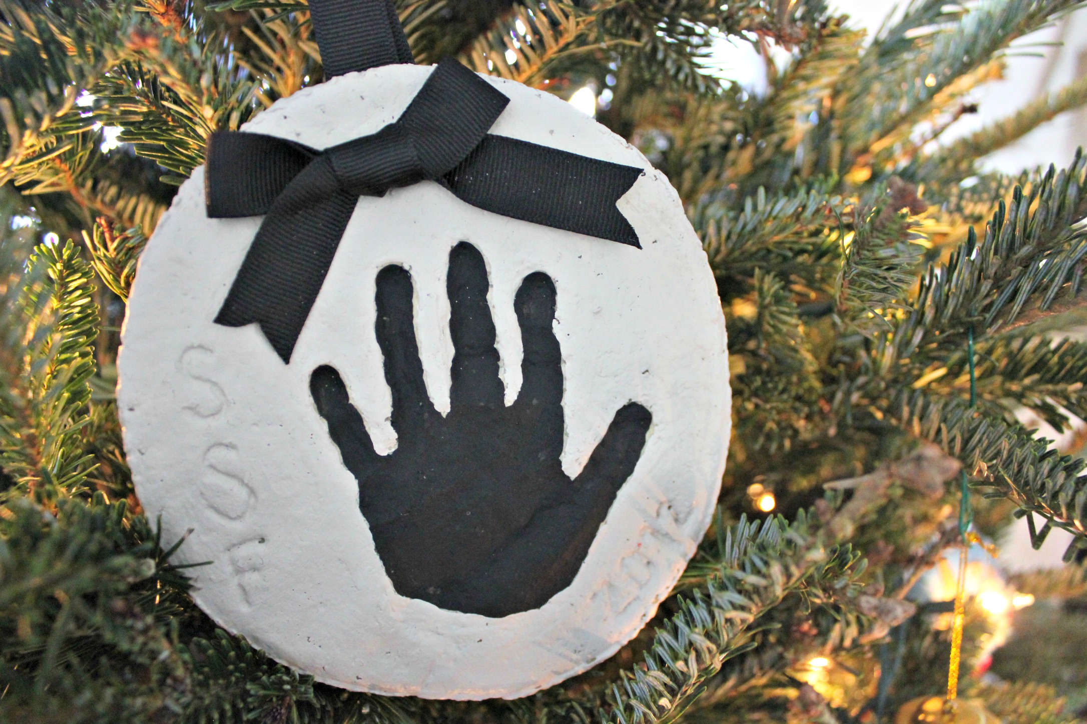 Diy Flour Salt Handprint Christmas Ornament